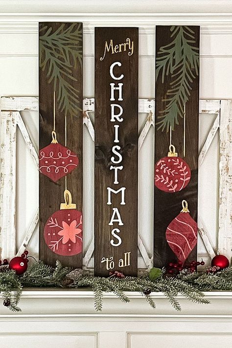 Paint Workshop, Christmas Signs Diy, Diy Christmas Wreaths Ideas, Christmas Wreaths Ideas, Christmas Wooden Signs, Hobby Craft, Pallet Christmas, Diy Christmas Wreaths, Wreaths Ideas