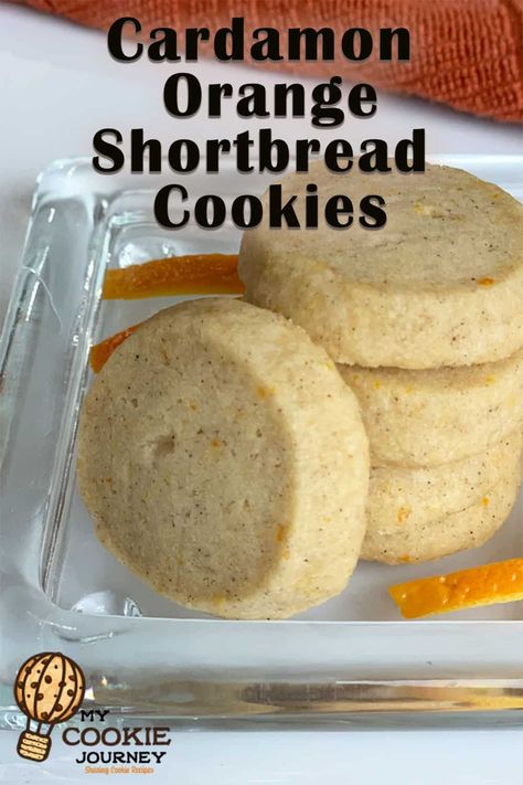 Cardamom Cookies Recipe, Cardamom Recipes, Orange Shortbread Cookies, Cardamom Recipe, Orange Shortbread, Cardamom Cookies, Cookies Shortbread, Xmas Baking, Short Bread