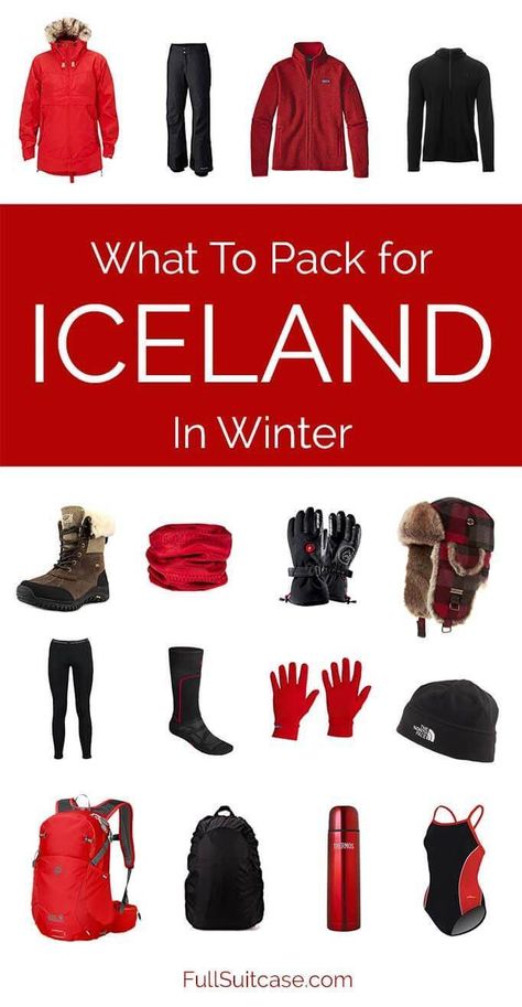 What To Pack When Traveling, Iceland In January, Iceland In December, Iceland In November, What To Pack For Iceland, What To Wear In Iceland, Winter Vacation Packing List, Iceland Packing List, Iceland In Winter