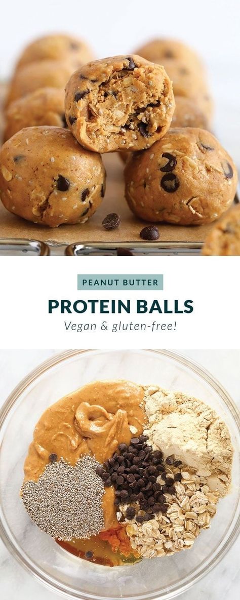 Peanut butter protein balls are the perfect high-protein snack to munch on post-workout or mid-day when you need something to tide you over! Peanut Butter Protein Balls, Protein Balls Healthy, Fit Foodie Finds, Protein Balls Recipes, High Protein Desserts, Healthy Protein Snacks, Lost 100 Pounds, Fit Foodie, Protein Desserts