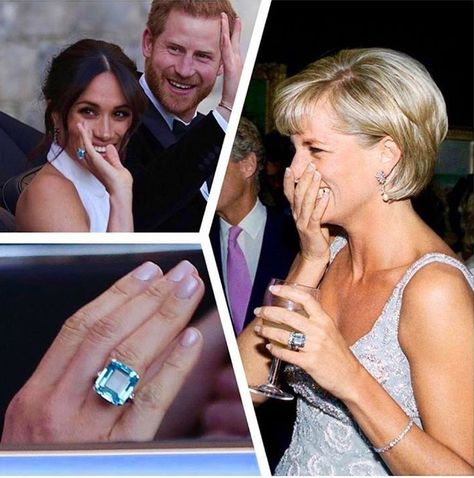 Meghan Markle pays touching tribute to Princess Diana by wearing ring Estilo Meghan Markle, Princess Diana Ring, Princ Harry, Prince Harry Et Meghan, Diana Ring, Royal Rings, Princess Meghan, Prins Harry, Prince Harry And Megan