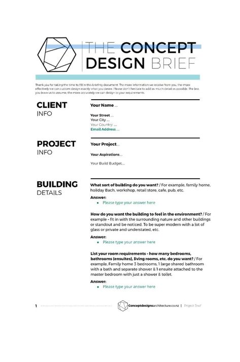 Design Brief Template Layout, Client Brief Template, Creative Brief Template Design, Branding Brief Template, Design Brief Layout, Client Brief Architecture, Brand Brief Template, Interior Design Brief Template, Graphic Design Brief Template