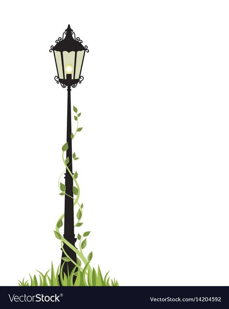 Street lamp vector image Street Lamp Illustration, Lamp Vector, Lamp Tattoo, Victorian Fashion Dresses, Jason Isbell, Victorian Lamps, Tattoo Reference, Background Drawing, Wall Drawing