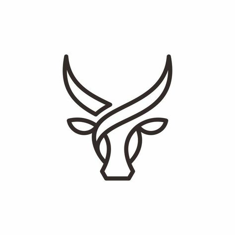 Tattoo Logo Design Ideas, Ox Logo Design, Taurus Logo Design, Cow Logo Design Ideas, Cow Tatoos, Taurus Drawing, Cow Logo Design, Ox Logo, Taurus Tattoo Designs