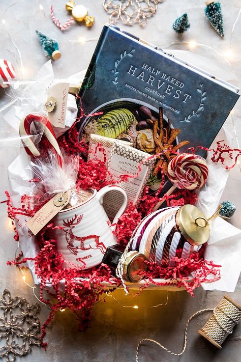 Gift Warping, Hot Chocolate Gift, Christmas Basket, Chocolate Gifts Basket, Days Till Christmas, Half Baked, Homemade Holiday, Chocolate Gift Boxes, Half Baked Harvest