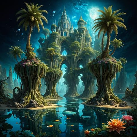 a surreal glistening fantastical lagoon, justin peters alexandr averin vladimir kush 16k resolution intricately detailed colour depth, colou... - AI Generated Artwork - NightCafe Creator Justin Peters, Color Depth, Art Generator, Free Fun, Cool Artwork, Surrealism, Art Journal, The Creator, Resolution