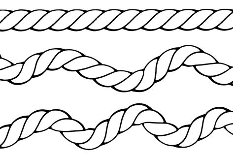 Rope Brush - CLIP STUDIO ASSETS Rope Drawing Tutorial, Rope Drawing Pencil Art, How To Draw A Rope, Rope Drawing Reference, How To Draw Rope, Rope Reference, Rope Stencil, Drawing Rope, Rope Tattoo