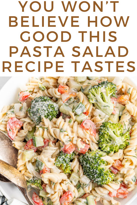 You Won’t Believe How Good This Pasta Salad Recipe Tastes! Cold Salmon Pasta Salad Recipes, Baby Shower Pasta Salad, Kid Pasta Salad, Fall Pasta Salad Recipes Cold, Gourmet Pasta Salad, Dressing For Pasta Salad, Fall Pasta Salad Recipes, Pasta Salad For A Crowd, Pasta Salad Recipes Cold