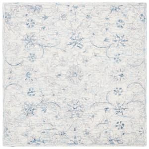 Safavieh Monaco Blue/Light Gray 7 ft. x 7 ft. Square Area Rug-MNC255M-7SQ - The Home Depot Light Blue Rug, Square Area Rugs, Rug Colors, Round Light, Geometric Area Rug, Ivory Rug, Vintage Area Rugs, Nebraska Furniture Mart, Blue Ivory