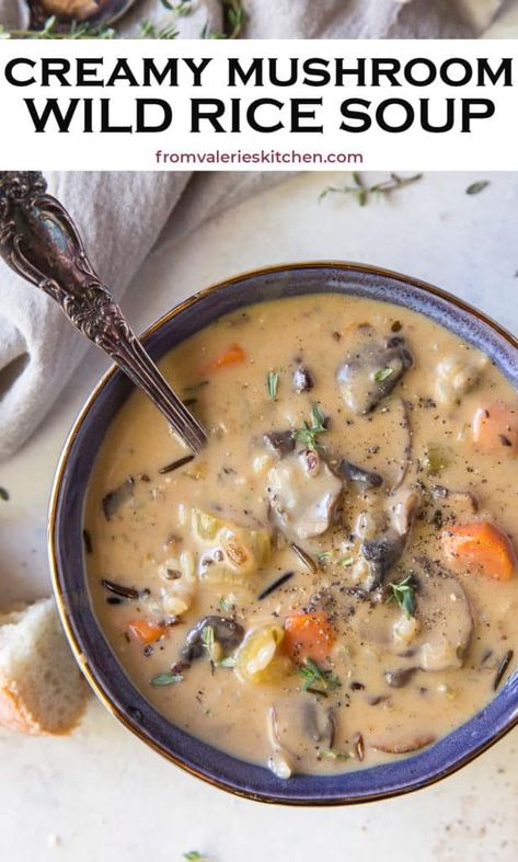 Hen Of The Woods Mushroom Recipe Soups, Mushroom Rice Soup, Chicken Breast And Rice, Recipe With Chicken Breast, Soup Recipe With Chicken, Wild Rice And Mushroom Soup, Mushroom Wild Rice Soup, Mushroom Wild Rice, Turkey Mushroom