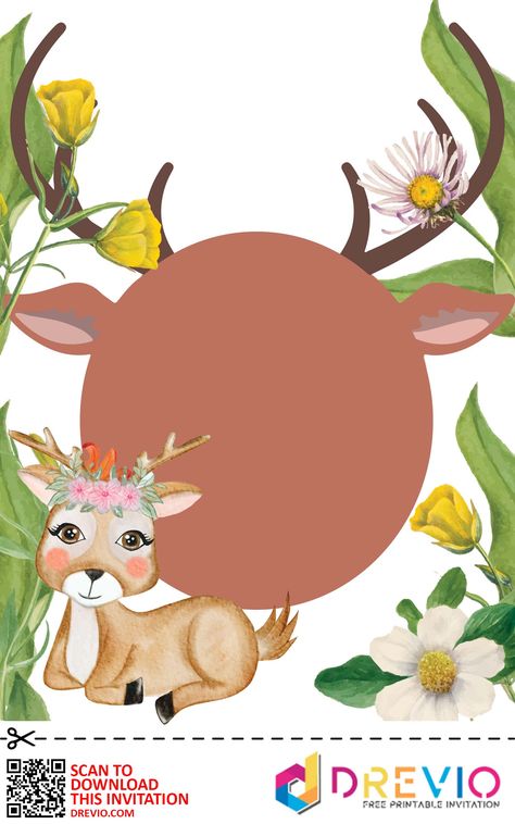 Deer Baby Shower Invitations, Deer Theme, Forest Baby Showers, Deer Baby Showers, Deer Baby, Woodland Deer, Forest Baby, Gender Neutral Colors, Animals Funny