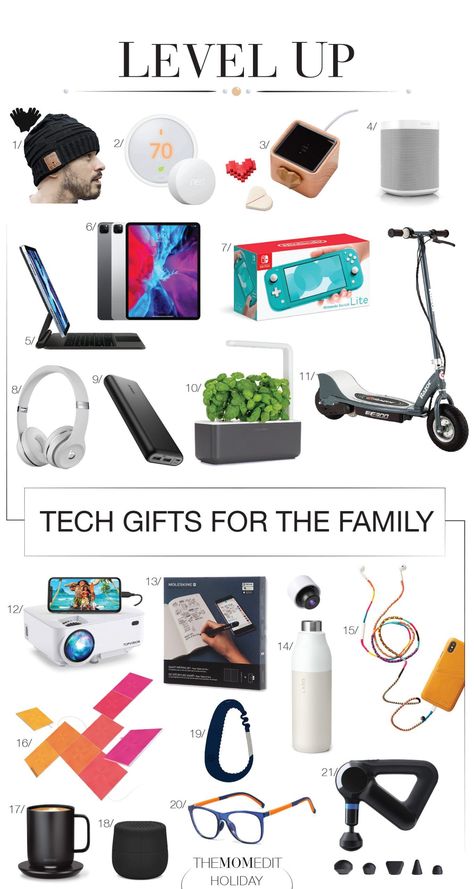 COOL TECH GIFTS FOR THE WHOLE FAMILY AT HOME | Ahhh, yes. For comfort at home — electronics. Cool tech gifts from Nintendo Switch to projectors & speakers — for the whole fam (kids, teens, him & her). | #TheMomEditHome #TheMomEditGiftGuides #FamilyHolidayGifts #TopTechGifts2020 #TechGifts2020 #BestTechGifts #TechGiftsWomen #CoolTechGifts #TechGiftsMen #FamilyGiftsChristmas Tech Gifts For Her, Christmas Tech Gifts, Tech Gifts For Teenagers, Best Electronic Gifts, High Tech Gifts, Top Tech Gifts, Tech Gifts For Men, Electronic Gifts For Men, Gifts For Techies