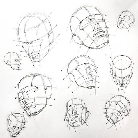 #sketch #sketchbook  #drawings  #facesketch #anatomydrawing #anatomyart #anatomy #anatomysketches #anatomydrawingmale #muscleanatomy Drawing Planes Of The Face, Downturned Head Reference, How To Draw Female Head, Facial Anatomy Drawing, Face Structure Reference, Head Sketches, Planes Of The Face, Drawing The Human Head, Face Anatomy