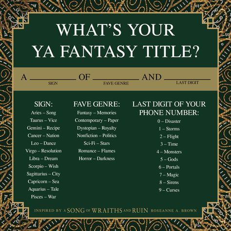 Fantasy Title Generator: Discover Your Own YA Series Now! How To Name A Fantasy Book, Unique Title For Story, Fantasy Story Title Generator, Fantasy Titles Ideas, Random Book Title Generator, Aesthetic Story Title Ideas, Your Fantasy Book Title Generator, Fantasy Title Generator, Fantasy World Rules