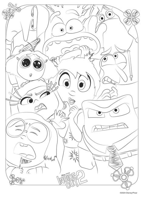 instant download inside out 2 coloring pages and activity packet Inside Out 2 Characters Coloring Pages, Inside Out Characters Coloring Pages, Inside Out Coloring Sheets, Inside Out Colouring Pages, Inside Out Coloring Pages Free Printable, Free Coloring Pages Printables Disney, Inside Out Sketch, Cute Coloring Pages Disney, Inside Out 2 Coloring Pages