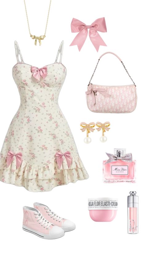 Crazy In Love Outfit, Titas Outfit, Galinda Outfit Inspired, Sweetheart Aesthetic Outfits, Outfits Dresses, Princess Style Outfits, Hyperfeminine Aesthetic Outfit, Pink Girly Aesthetic Outfits, Cute Pink Dresses