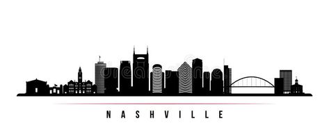 Nashville skyline horizontal banner. Black and white silhouette of Nashville, Te #Sponsored , #AD, #Affiliate, #skyline, #banner, #silhouette, #horizontal Nashville Skyline Silhouette, Nashville Skyline Tattoo, Banner Silhouette, Banner Black And White, Indianapolis Skyline, Nashville Downtown, Skyline Tattoo, Nashville City, Black And White Silhouette