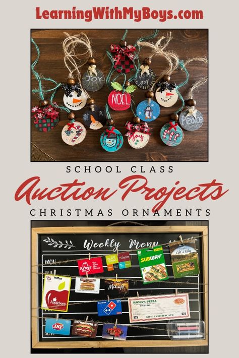 8th Grade Class Auction Project – Learning With My Boys Class Projects For School Auction, Toddler Christmas Art, Easter Family Photos, Project Printable, Class Auction Projects, 8th Grader, Class Auction, Halloween History, Auction Basket