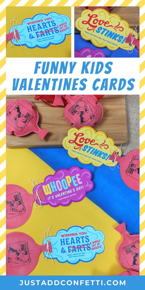 Valentine Cards Classroom For Kids, Whoopie Cushion Valentine Card, Funny Kids Valentines Cards, Creative Kids Valentines, Yoshi Egg Hunt, Kids Valentines Cards For School, Kids Valentines Cards, Yoshi Egg, Silly Valentines