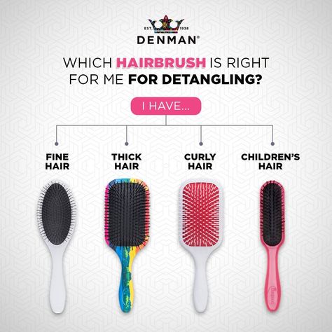 Denman Brush on Instagram: “Are you struggling to find the perfect Denman Brush to detangle your hair? 💁‍♀️ Struggle no more, we are on hand to help you and answer…” Denman Brush 4c Hair, Denman Brush, Curl Products, Styling Brush, 4c Hairstyles, Beauty Skin Care Routine, Hair Brush, Care Routine, Clip Ins