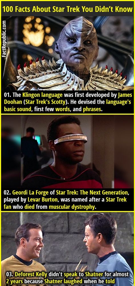 Klingon Language, Male Background, James Doohan, Star Trek Party, Gates Mcfadden, Star Trek Pin, Star Trek Quotes, Work Games, Star Trek Crew