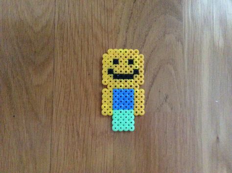 ROBLOX Noob Skin Hama bead perler Roblox Noob, Melt Beads Patterns, Easy Perler Beads, Easy Perler Bead Patterns, Pearl Beads Pattern, Easy Perler Beads Ideas, 3d Perler Bead, Hama Beads Design, Perler Crafts