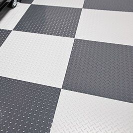 garage flooring samples - GarageFlooringLLC.com Parking Area Tiles Design, Parking Tiles Design Indian Latest, Garage Floor Tiles Design, Parking Flooring Pattern, Parking Wall Tiles Design, Parking Tiles Design Indian, Tiles Hall, Lobby Tiles, Parking Flooring