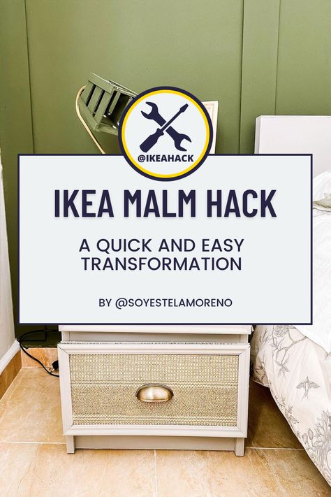 Ikea Malm Nightstand Hack, Malm Nightstand, Nightstand Hack, Ikea Malm Nightstand, Ikea Malm, Ikea Hack, Chalk Paint, Get Ready, Instagram A