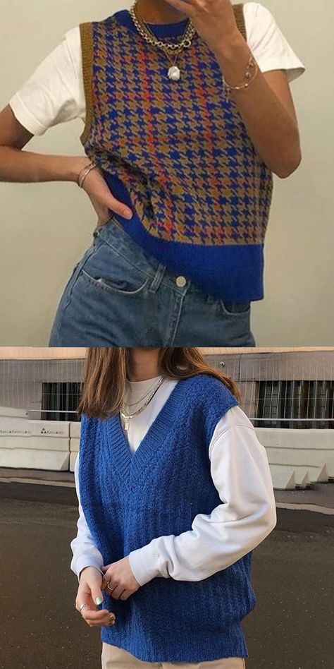 Browse Women's Knitwear at Ageluville. Whether you need Knitted sweaters or vests, or Sparkly and Novelty Knits, our knitwear range has you covered. #knitwear #women #fashion Look 80s, Socks Outfit, Goth Outfit, Tennis Skirt Outfit, Indie Outfits, Vest Outfits, 가을 패션, Mode Vintage, Mode Inspiration