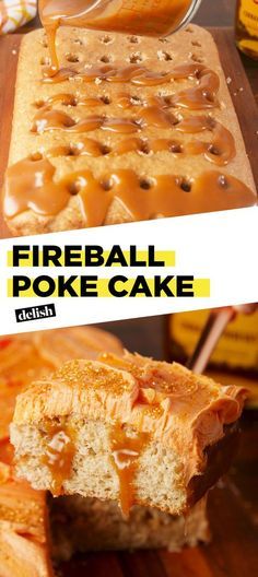 Baking Fireball Poke Cake Video — Fireball Poke Cake Recipe How To Video Fireball Whiskey Recipes, Fireball Recipes, Poke Cake Recipe, Whiskey Recipes, Alcoholic Desserts, Boozy Desserts, Poke Cake Recipes, Poke Cakes, A Piece Of Cake