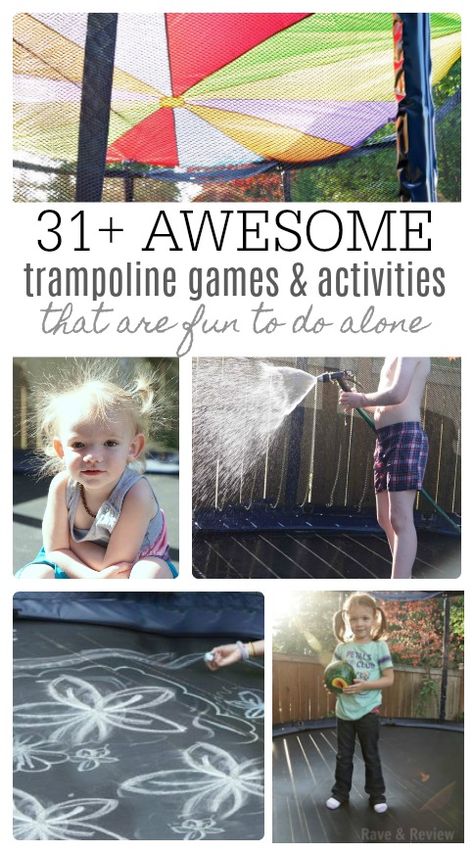 Looking for the BEST ideas for enjoying your trampoline solo? Check out this list of 31+ ideas and activities for trampolines that only require one person. From playtime to workouts and even for relaxing, trampolines are tons of fun for one person. Trampoline Fun Ideas, Fun Trampoline Ideas, Trampoline Games For Two People, Trampoline Activities, Trampoline Ideas, Trampoline Games, Trampoline Tent, Diy Crayons, Best Trampoline