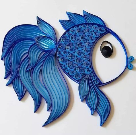 Fish Quilling, Quilling Animals, Paper Quilling Tutorial, Paper Quilling Jewelry, Quilling Work, Paper Quilling Patterns, Quilled Paper Art, Craft Things, 3d Quilling