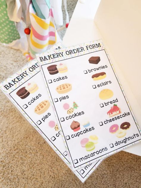 Bakery Dramatic Play Pack - Pre-K Printable Fun Bakery Dramatic Play, Dramatic Play Bakery, Dramatic Play Bakery Preschool, Bakery Role Play, Bakery Role Play Area, Bakery Dramatic Play Preschool, Bakery Dramatic Play Preschool Free Printable, Dramatic Play Restaurant Printables Free, Dramatic Play Printables Free