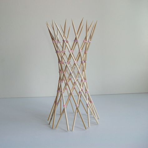 Toothpick Sculpture, Paper Architecture, Drawing Patterns, Bamboo Structure, Bamboo Architecture, Arch Model, Architecture Model Making, Parametric Design, Architecture Design Concept