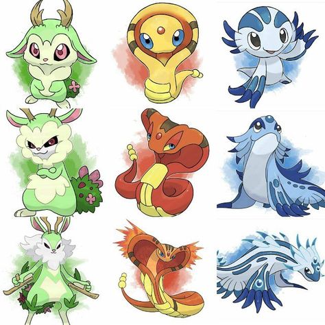 To those who are new to my account, 🎉 Welcome 🎉!! 😊😊 here are the official art of the Starters for Pokemon SS 🔶 and AG 🔷 digitalized by my good friend @devildman . . Are your first decision still the same now that you know the gym leaders and elites you're facing up against? 😉 let me know in the comments down below! . . 🌿 Bunnelope -Shrubun -Jackonfa 🔥 Coburnt -Flanaja -Venobra 🌊 Slugob -Globocus -Sluguntus . . dont forget to follow 👉@devildman 👉@alecx_is 👉@mitch.ali 👉@pokemon.... New Pokemon Starters, Pokemon Fake, Pokemon Fusion Art, Pokemon Starters, Pokemon Breeds, Oc Pokemon, Pokemon Oc, Pokemon Pokedex, Play Pokemon