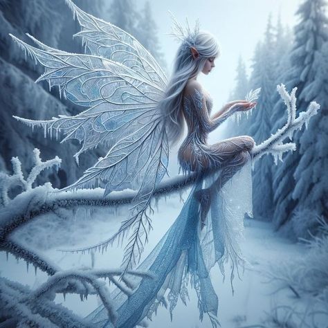 Fairy Profile Pictures, Fairy Profile, Bianca Core, Diy Canvas Crafts, Faery Art, Christmas Artwork, Fairy Pictures, Fairy Artwork, Winter Fairy