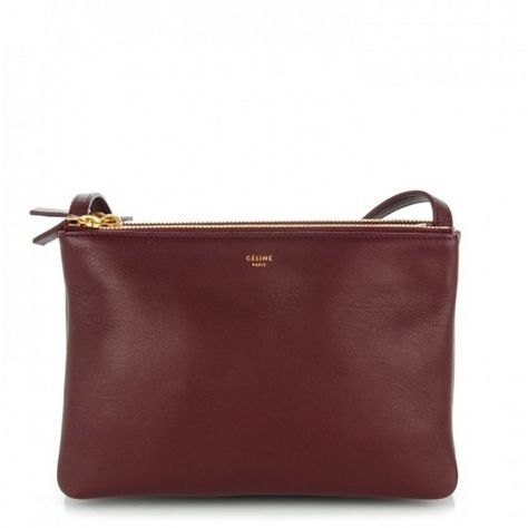 Celine Trio Crossbody Handbag Burgundy (405884401) (€1.035) ❤ liked on Polyvore featuring bags, handbags, shoulder bags, red, crossbody purses, cross-body handbag, leather pouch, leather crossbody handbags and leather shoulder handbags Burgundy Leather Crossbody Shoulder Bag, Luxury Burgundy Shoulder Bag With Zipper, Luxury Burgundy Shoulder Bag With Leather Handles, Celine Trio, Burgundy Leather-lined Crossbody Shoulder Bag, Luxury Burgundy Shoulder Bag With Gold-tone Hardware, Red Handbags, Red Leather Purse, Red Crossbody