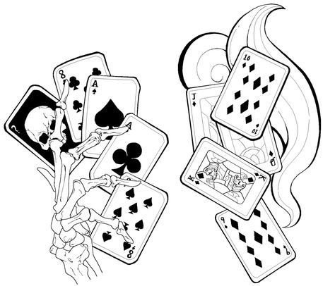 Card tattoos by deadmansreel on DeviantArt Realistic Trash Polka, Card Tattoos, Playing Card Tattoos, Tiny Tats, Card Tattoo Designs, Gambling Machines, Illustration Tattoo, Theme Tattoo, Gambling Cake