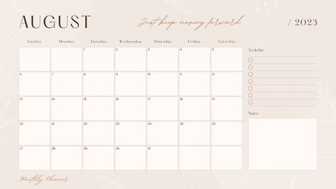 Beige and Brown Minimalist Clean Aesthetic August 2023 Monthly Calendar 🤎 calendar, monthly, August, 2023, planner, organizer, schedule, beige, minimalist, aesthetic 🤎 #canva #canvatemplate #canvacreatorthailand #freetemplate Aesthetic Calendar August 2023, August Planner 2023, August Calendar 2023 Aesthetic, Aesthetic Monthly Calendar, Calendar August 2023, Haldi Photography Ideas, Haldi Photography, August Planner, Aesthetic August