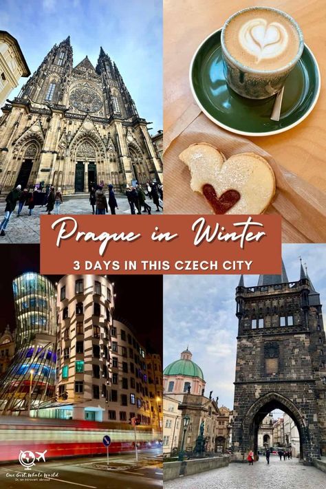 What to Do in Prague in Winter: An Awesome 3 Day Itinerary | Prague (Czech Republic) in winter is magical, boasting Christmas markets & fewer crowds...here's everything you need to know for an amazing winter Prague itinerary! Where to stay, things to see, how to take great photos, where to eat, what to skip & more! #prague #czechrepublic #wintertravel #weekendbreak What To Do In Prague In Winter, Prague Czech Republic Christmas, Prague In February, Things To Do In Prague Czech Republic, Prague Czech Republic Winter, Winter In Prague, Prague In December, Prague February, Czech Republic Winter