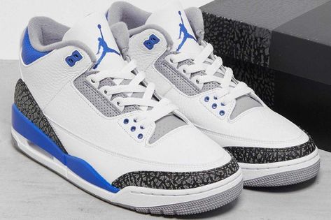 Blue Jordan 3, Jordan 3 Racer Blue, Nike Air Jordan 3, Jordan Retro 3, Blue Jordans, Jordan 3 Retro, Nike Air Jordan Retro, Air Jordan 3 Retro, Air Jordan 3