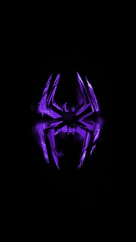 Spider Logo, Marvel Phone Wallpaper, Purple Spider, Spiderman Comic Art, Black And Purple Wallpaper, Image Spiderman, Dark Purple Wallpaper, Miles Morales Spiderman, Spiderman Artwork