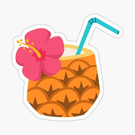 This cute pineapple drink will brighten up an already sunny summer day! • Millions of unique designs by independent artists. Find your thing. Beach Rainbow, Pineapple Drink, Pineapple Sticker, Pineapple Drinks, Sunny Summer Day, Drink Stickers, Tiki Art, Cute Pineapple, Drinks Design