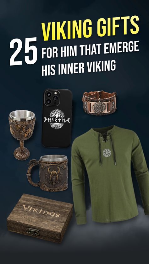 We have compiled a list of the best Viking gifts available, all of which are of the highest possible quality, to ensure that you find the perfect present. Some of these gift ideas are wearables and some are also perfect as home decorations for Viking lovers. Nonetheless, all the list of gifts will make them live their inner Viking spirit. Viking Gifts For Him, Viking Glass Vintage, Scandinavian Gifts, Vikings Statue, Viking Berserker, Viking Gifts, Viking Raven, Hammered Necklace, Vikings Gifts