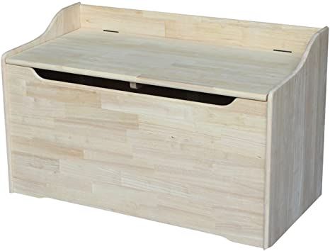 Amazon.com: International Concepts Unfinished Storage Box, 23(H) x 47(W) x 19(D): Furniture & Decor Kids Storage Box, Kids Storage Boxes, Unfinished Wood Furniture, Kids Bedroom Organization, Kids Desk Chair, Toy Storage Organization, Wood Storage Box, Toy Storage Boxes, Kid Toy Storage