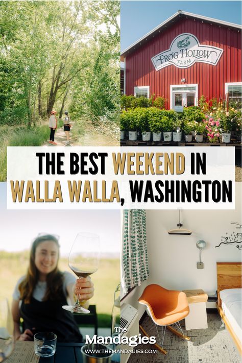 Explore the enchanting town of Walla Walla, Washington on this unforgettable weekend itinerary! From stunning vineyards to relaxing hikes, we put together your perfect weekend itinerary with lodging and packing tips.  [Washington state travel, things to do in Washington, pacific northwest travel, washington travel itinerary, road trip itinerary, weekend itinerary, how to spend a weekend, family friendly weekend] Pnw Trip, Walla Walla Washington, Things To Do In Washington, Pacific Northwest Travel, Washington State Travel, Washington Travel, Travel Things, Weekend Itinerary, Long Road Trip