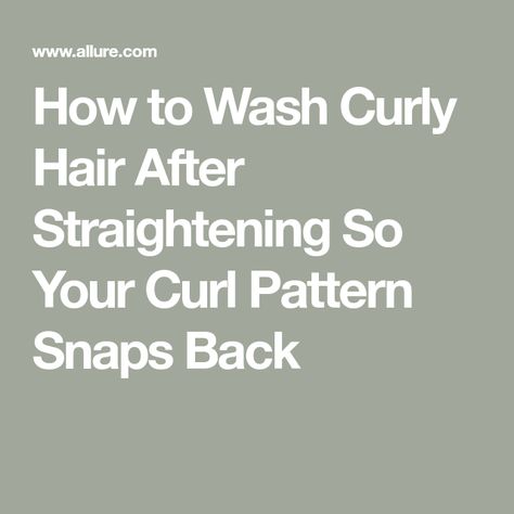 How to Wash Curly Hair After Straightening So Your Curl Pattern Snaps Back How To Get Curls Back After Heat Damage, Wash Curly Hair, Straightening Curly Hair, Straighten Iron, Wash Day, Hydrating Shampoo, Curl Pattern, Heat Damage, Permed Hairstyles