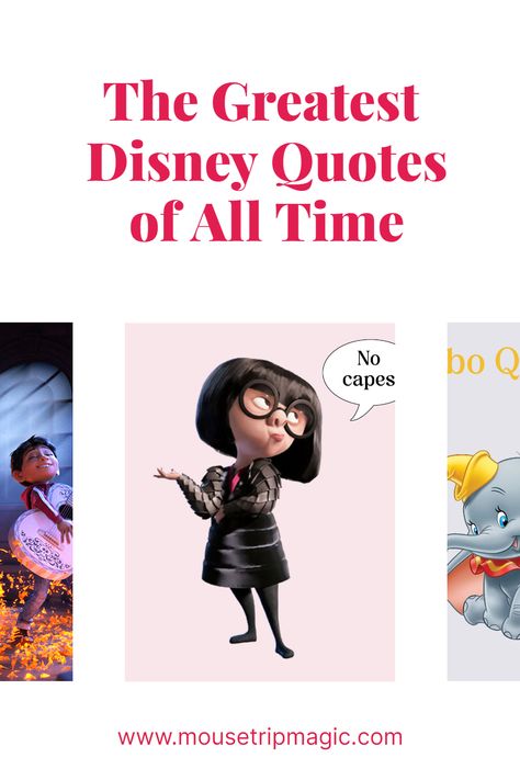 What's your favorite Disney quote of all time? Check out our list to find the best Disney quotes, from inspirational to love quotes to quotes on family! Relatable Disney Quotes, Fun Disney Quotes, Best Disney Quotes Funny, Disney Quotes Funny Hilarious, Happy Disney Quotes, Practically Perfect In Every Way, Quotes From Disney, Incredibles Quotes, Disney Sayings And Quotes