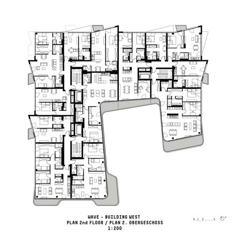 Residential Complex Plan, Office Building Plans, Residential Building Plan, Co Housing, Unique Bedroom Design, High Rise Apartments, Apartment Floor Plan, Hotel Concept, Architecture Concept Diagram