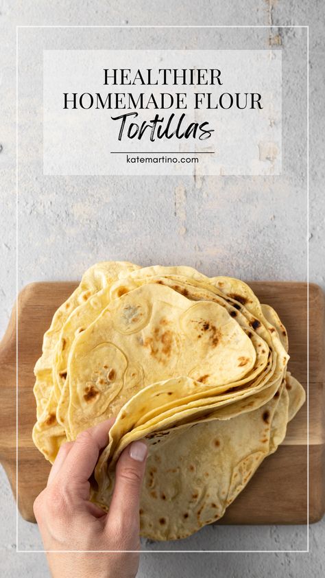 Flour Tortilla Recipe, Soft Flour Tortillas, Clean Eating Meal Prep, Healthy Taco Recipes, Healthy Tortilla, Taco Meal, Healthy Taco, Homemade Flour, Recipes With Flour Tortillas